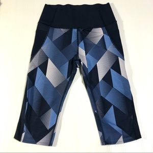 GAP Geometric Blue and Black Leggings